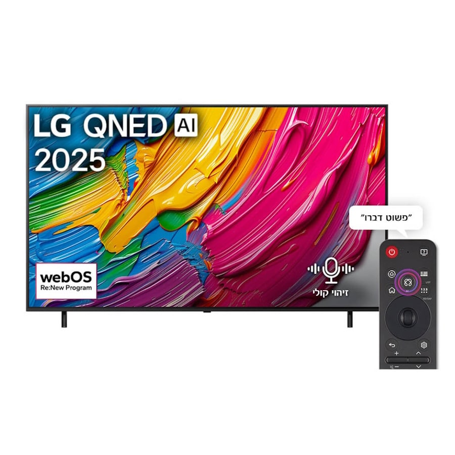 8 טלוויזיה חכמה 55" LG 4K QNED אל ג'י 55QNED80A6A – תמונה 1