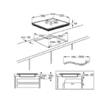 ⁦כיריים אינדוקציה 4 אזורי בישול Multizone דגם Electrolux LIV64440CB⁩ – תמונה ⁦2⁩