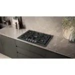 ⁦כיריים גז 5 להבות 75 ס"מ דגם EP7A6QI40Y  SIEMENS זכוכית שחורה⁩ – תמונה ⁦2⁩