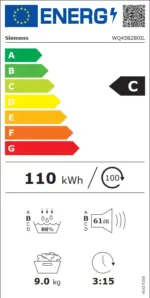 ⁦מייבש כביסה 9 ק"ג iQ700 Heat Pump דגם WQ45B2B0IL  SIEMENS⁩ – תמונה ⁦5⁩
