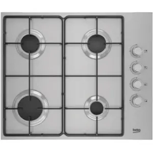 כיריים גז 4 להבות 60 ס"מ דגם Beko HIGG64124SX בקו נירוסטה